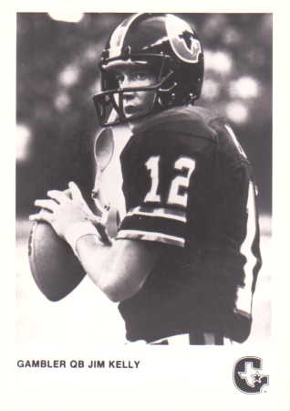 Jim Kelly - Houston Gamblers  Pro football teams, Football, Ncaa